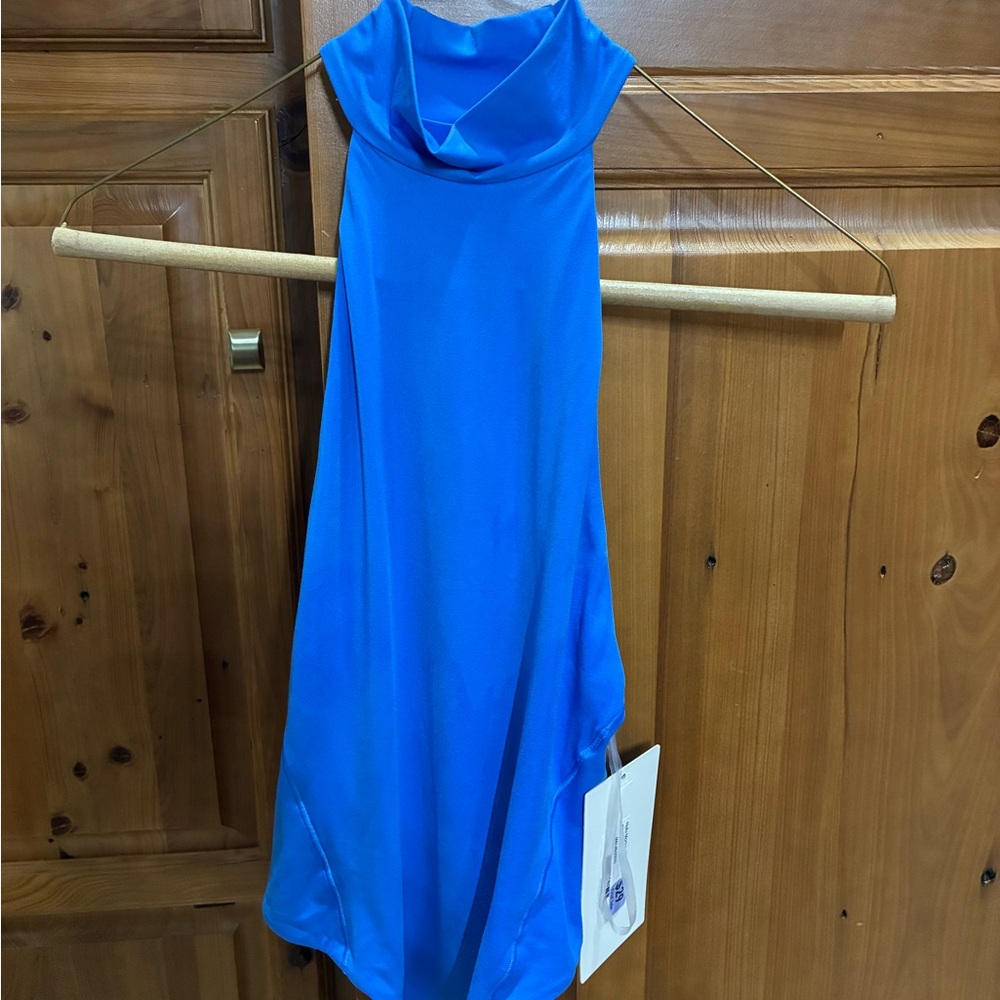 Elegant Blue Sleeveless Dress